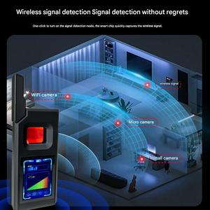 Rilevatore di Segnali a Banda Larga 10Mhz-4Ghz con Schermo Touch LCD Multifunzione Scanner <span class=keywords><strong>per</strong></span> Telecamere Rilevatore di Dispositivi Nascosti con Display LED - Product Image 4