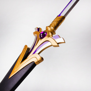 Épée en métal non affûtée blanche avec gravure noire sculptée, accessoire <span class=keywords><strong>de</strong></span> cosplay <span class=keywords><strong>Sword</strong></span> <span class=keywords><strong>Art</strong></span> <span class=keywords><strong>Online</strong></span>, Étoile Scintillante d'Asuna, avec lumière clignotante. - Product Image 3