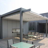 Accessoires de vente en gros d'usine personnalisés Pergola télescopique électrique étanche en aluminium auvent extérieur pavillon de jardin