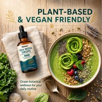Complément Liquide Kelaen Sea Moss Drops 3000mg Formule Océanique Gouttes Botaniques pour le Bien-être Quotidien