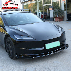 เหมาะสำหรับ Tesla Model 3 ปี 2024-2026 ชุดแต่งกันชนหน้าสไตล์ IKON สีดำเงา - Product Image 3