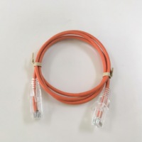 Kabel Patch Cat6 UTP Ultra Tipis Berkualitas Tinggi 28AWG Konduktor Tembaga Selubung PVC LSZH Hemat Ruang