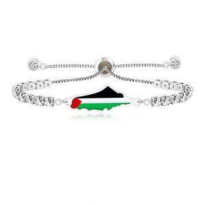 Pulseras de Apoyo a Gaza Personalizadas al por Mayor, Cadena de Acero Inoxidable y Cuentas de Zirconia Esmaltada, Joyería de la Libertad para Hombres y Mujeres - Product Image 6