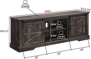 거실 목제 테이블 전기 벽난로를 가진 현대 농가 가구 오락 센터 내각 텔레비젼 단위 대 - Product Image 6