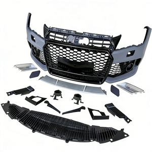Kit Carrozzeria per Auto A7 S7 C7, Aggiornamento Stile RS7, <span class=keywords><strong>Paraurti</strong></span> <span class=keywords><strong>Anteriore</strong></span> con Griglia Frontale e Logo a 4 Anelli per <span class=keywords><strong>AUDI</strong></span> A7 S7 C7 2009-2015 - Product Image 2