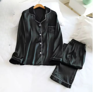 Ropa de Dormir de Seda para Mujer – Conjunto de Pijama de Satén Suave, Ropa de Dormir para Chicas, Lencería, Camiseta y Vestido de Noche - Product Image 3