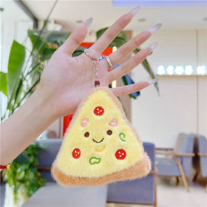 Peluche mignonne Peluches réaliste alimentaire en peluche porte-clés breloques Mini peluche Simulation en forme de nourriture fruits avocat pomme <span class=keywords><strong>Pizza</strong></span> porte-clés - Product Image 6