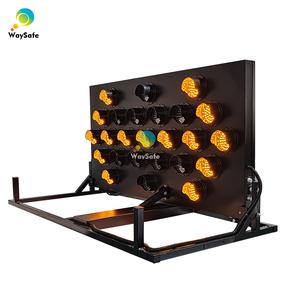 Pannello LED pieghevole da 60x30 pollici per camion, con 25 frecce, per il controllo del traffico solare - Product Image 1