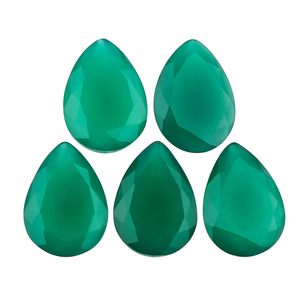 Piedra Preciosa de Ónix Verde Natural Yashee, Corte Pera de 18x13 mm, para Joyería - Product Image 1