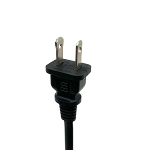 Nema 2 Pin cáp điện NISPT-2 phẳng 18AWG NEMA 1-15p cắm để kết thúc miễn phí USA dây nguồn - Product Image 2