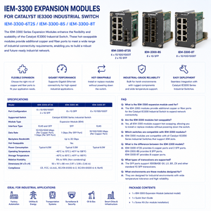 Module d'extension IEM-3300-6T2S IEM-3300-8S IEM-3300-8T pour commutateur industriel Catalyst IE3300, <span class=keywords><strong>carte</strong></span> Ethernet Gigabit - Product Image 5