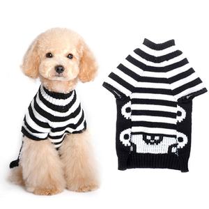 هالوري فاسق نمط الجمجمة سترات دافئة رخيصة سوداء شريط ملابس كلب أليف للكلاب الصغيرة - Product Image 3