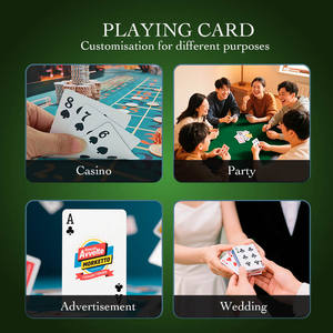 Mazzo di <span class=keywords><strong>Carte</strong></span> da <span class=keywords><strong>Poker</strong></span> Personalizzato Promozionale e Pubblicitario di Buona Qualità, in Carta con Finitura Lino su Fronte e Retro - Product Image 4