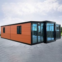 Maison préfabriquée de luxe en tissu, 3 chambres et salon, conteneur pliable extensible 20ft 40ft