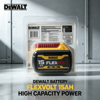 Batterie au lithium DEWALT DCB615 FLEXVOLT 15Ah 20V/60V MAX 300Wh, batterie haute capacité pour outils électriques, indicateur de charge LED