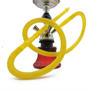 Yüksek kalite renkli tek kullanımlık Shisha hortum nargile hortumu 1.5m/1.8m Shisha chicha nargile