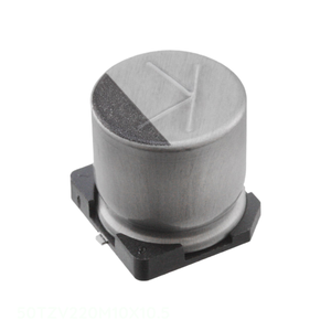 Condensateur de surface CAP ALUM 220UF 20% 50V SMD 220 uF 50TZV220M10X10.5 - Distributeur agréé - Product Image 1