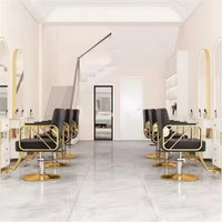 Chaise de salon de coiffure de levage multifonctionnelle luxueuse chaise de salon de beauté en métal chaise de salon de coiffure de salon de coiffure