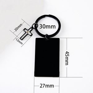 Llavero de Acero Inoxidable Rectangular con Forma de Cruz, Grabado Láser de Semillas de Mostaza, Impresión UV a Color, Personalizable - Product Image 5