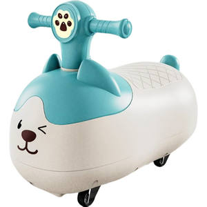 سيارة متأرجحة كلاسيكية جديدة للأطفال رخيصة من البلاستيك ، سيارة متأرجحة لطيفة للأطفال ، سيارة منزلقة مع الموسيقى - Product Image 3