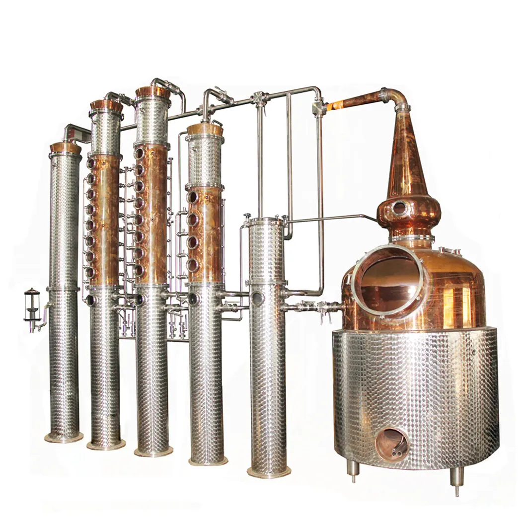 DYE 300-5000L Copper All-Round Still for Vodka Gin Whiskey Rum Brandy Distillery Equipment