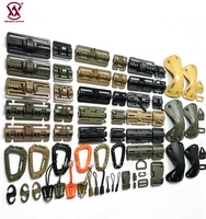 Accessoires de poche tactiques en gros, clips en plastique de 38 mm et boucle verrouillable pour accessoires de sac