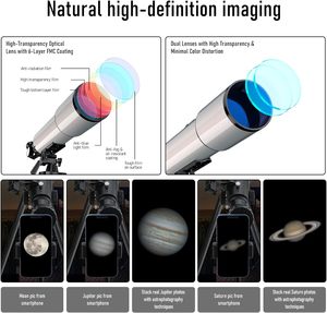 Telescopio astronomico pieghevole da 50080mm adatto per lo sguardo di <span class=keywords><strong>stelle</strong></span> all'aperto per studenti <span class=keywords><strong>e</strong></span> per osservare la luna - Product Image 3