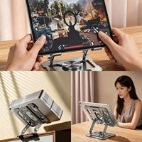 Support d'extension portable pour ordinateur - Support de bureau pliable en métal rotatif à 360 degrés - Support de tablette transfrontalier en gros