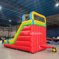 Castillo Inflable para Niños, Comercial, de PVC, para Exteriores, con Tobogán de Doble Carril, para Patios Traseros, Certificado EN14960