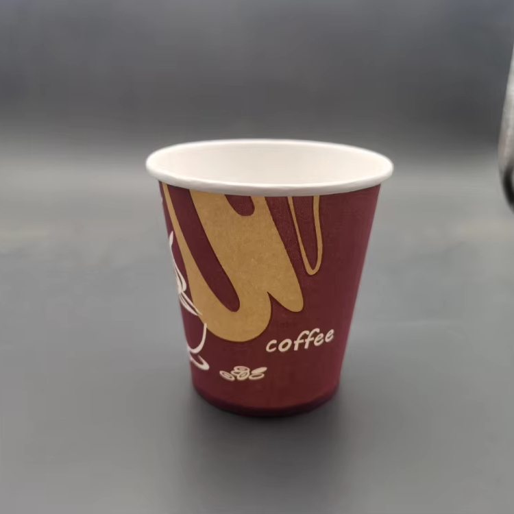 Eco-Friendly Custom Printed Disposable Craft Paper Cups with PE Lids for Food Packaging and Drinks