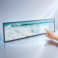 Monitor de Señalización Digital Comercial de Escritorio con Pantalla LCD Ultra Ancha Táctil de 37 Pulgadas, OEM ODM
