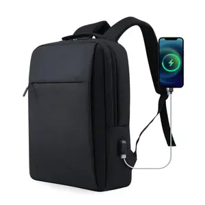 Wholesale Smart Water Resistant USB Black Travel Bag Mochilas Escolares Men Cool Leisure Slim Laptop President Backpack