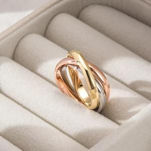 Smooth Stainless Steel Multi Color <b>Ring</b> Simple <b>Plain</b> <b>Ring</b> - Product Image 4