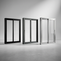 Fenêtres coulissantes horizontales à double vitrage en verre Low-E, en alliage d'aluminium, pour hôtels, sous-sols et salons – Vente chaude directe usine