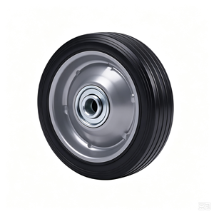 Rueda de Goma Sólida de 5x1.5 Pulgadas, Antipinchazos, para Carretilla de Mano, Carretilla con Ruedas, Carretilla de Jardín - Product Image 1