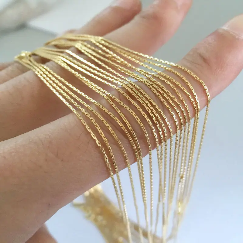 wholesale permanent jewelry chains 14k gold filled necklace chain 16inch 18inch making supplies