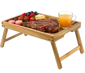 Plateau <span class=keywords><strong>de</strong></span> <span class=keywords><strong>lit</strong></span> en acacia, plateau <span class=keywords><strong>de</strong></span> petit-déjeuner en bois avec pieds pliables, plateau <span class=keywords><strong>de</strong></span> <span class=keywords><strong>lit</strong></span> pour manger et ordinateur portable, plateaux <span class=keywords><strong>de</strong></span> repas pour chambre à coucher - Product Image 1