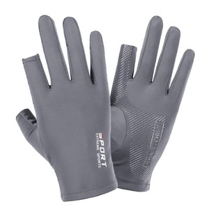 Gants de cyclisme demi-doigt pour hommes et femmes Gants de fitness à haute élasticité et protection solaire confortable en soie de glace pour la conduite - Product Image 5