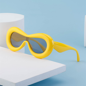 Women's Y2K Inflation Funny Bubble Chunky Big Eyewear <strong>Blue</strong> Red Metal Frame Color Colorful Sunglasses Ins <strong>Party</strong> Men's Sun <strong>Glasses</strong> - Product Image 4