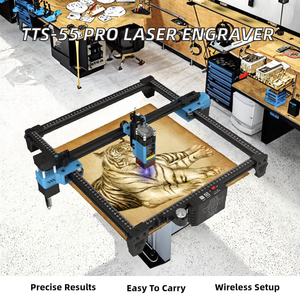 เครื่องแกะสลัก CNC CO2 แบบตั้งโต๊ะขนาดเล็ก Twotree <span class=keywords><strong>TTS</strong></span>-55 PRO ความแม่นยำสูง ระบายความร้อนด้วยอากาศ รุ่นใหม่ รองรับ USB/Wi-Fi สำหรับพลาสติก รองรับไฟล์ AI/DXF/PLT - Product Image 2