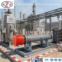 Chauffe-circulateur électrique sur mesure 400 kW 380 V pour huile brute à haute viscosité, élément en acier inoxydable SS316L pour l'industrie pétrochimique et du gaz naturel