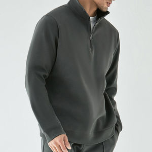 Sudaderas Personalizadas con Logotipo Bordado ODM para Hombre, de Alta Calidad, 100% Algodón, con Cierre de 1/4 - Product Image 1