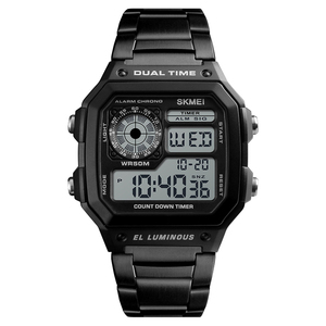 Orologio Digitale da Uomo Oro Rosa Classico Sportivo Retrò Impermeabile 50m Skmei 1335 - Product Image 4