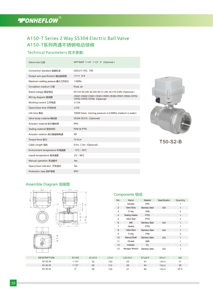 Válvula motorizada eléctrica normalmente cerrada Tonheflow de 2 vías A150-T32-S2-B 1 1/4\" DN32 SS304 BSP hembra CR502 AC220V - Product Image 5