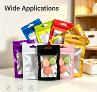 Sachets refermables à glissière personnalisés imprimés en gravure sur 3 côtés, recyclables, pour lotion, blush, shampoing, mascara, emballage cosmétique