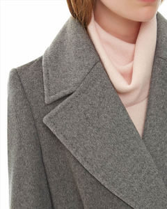 Europe Fashion Cashmere Long <strong>Coats</strong> <strong>Woman</strong> Wear <strong>Wool</strong> Blend <strong>Coat</strong> Wholesale <strong>Coat</strong> With <strong>Belt</strong> - Product Image 4