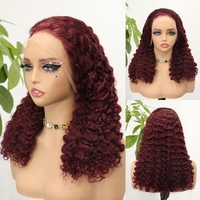 Perruque en cheveux humains, lace front 13x4 HD transparente, perruque bouclée birmane brute pour femmes, fournisseur Alibaba en gros