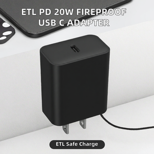 Cargador de Pared PD de 20 W con Puerto USB-C, Adaptador de Viaje Ignífugo con Puerto USB-C Único para iPhone, <span class=keywords><strong>Samsung</strong></span>, Xiaomi, Transsion, etc. - Product Image 2