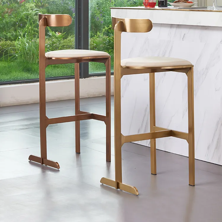 Современные высококачественные столы для барной стойки, золотая металлическая коммерческая мебель для дома, высокие стулья