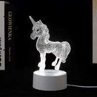 Lampe LED lapin avec télécommande, design 3D, luminaire décoratif d'intérieur, idéal pour un bureau, une chambre d'enfant, ou comme cadeau